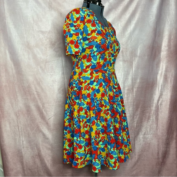 LuLaRoe Nicole Dress in “HOUSE OF HONG” Print NWT Size XL - Picture 6 of 11